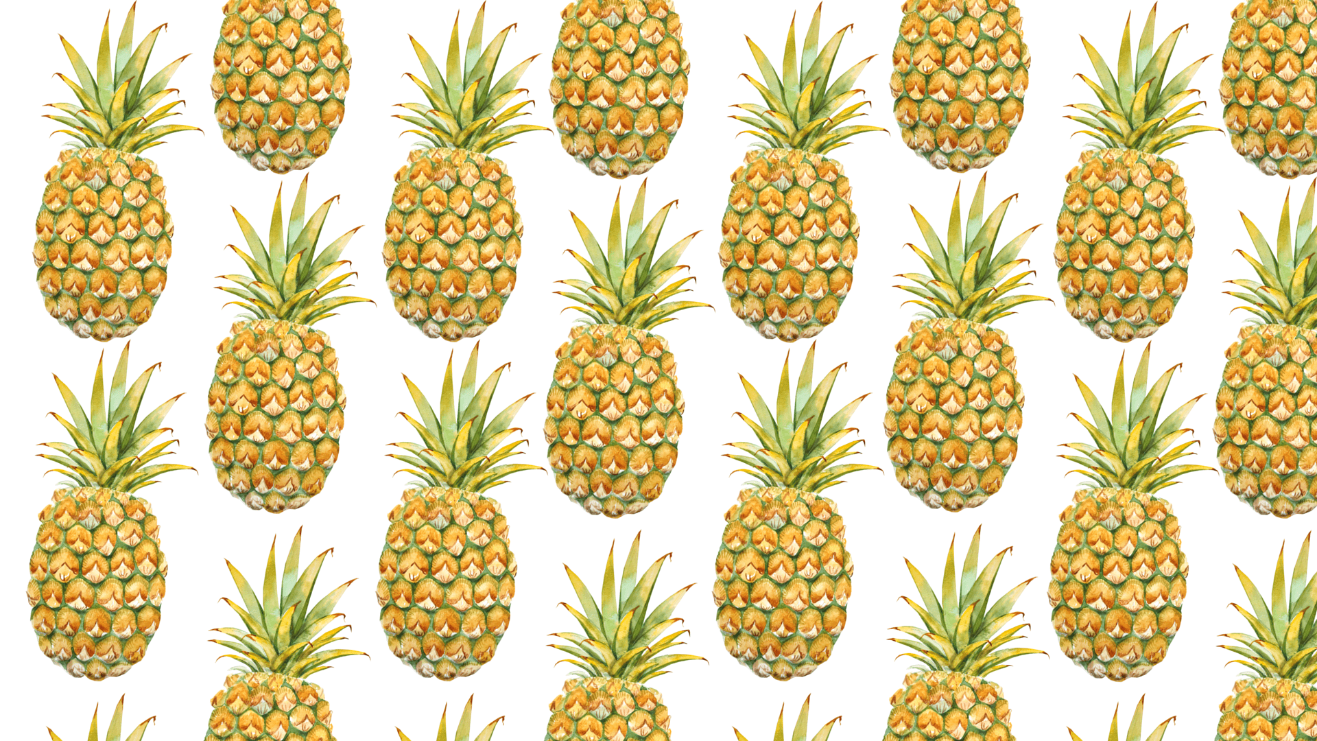 A pattern of pineapples on white background - Pineapple