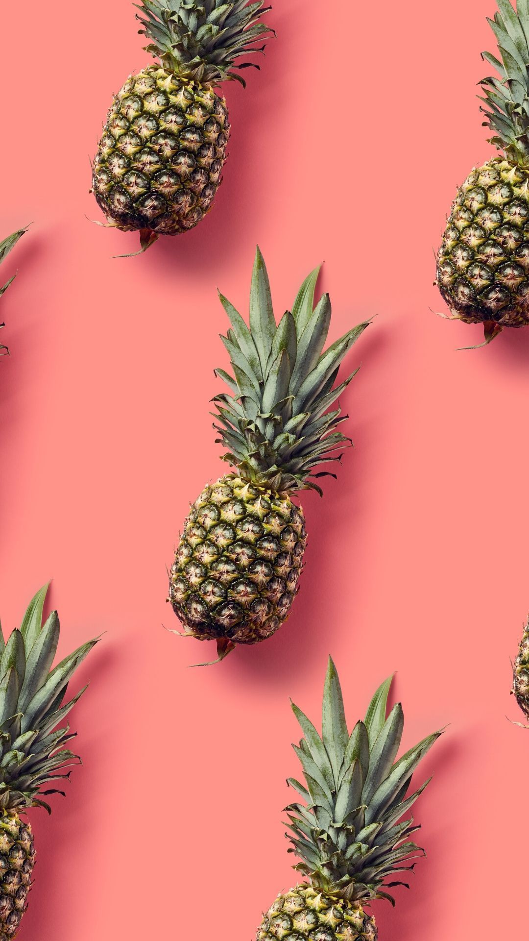 A pattern of pineapples on top and bottom - Pineapple