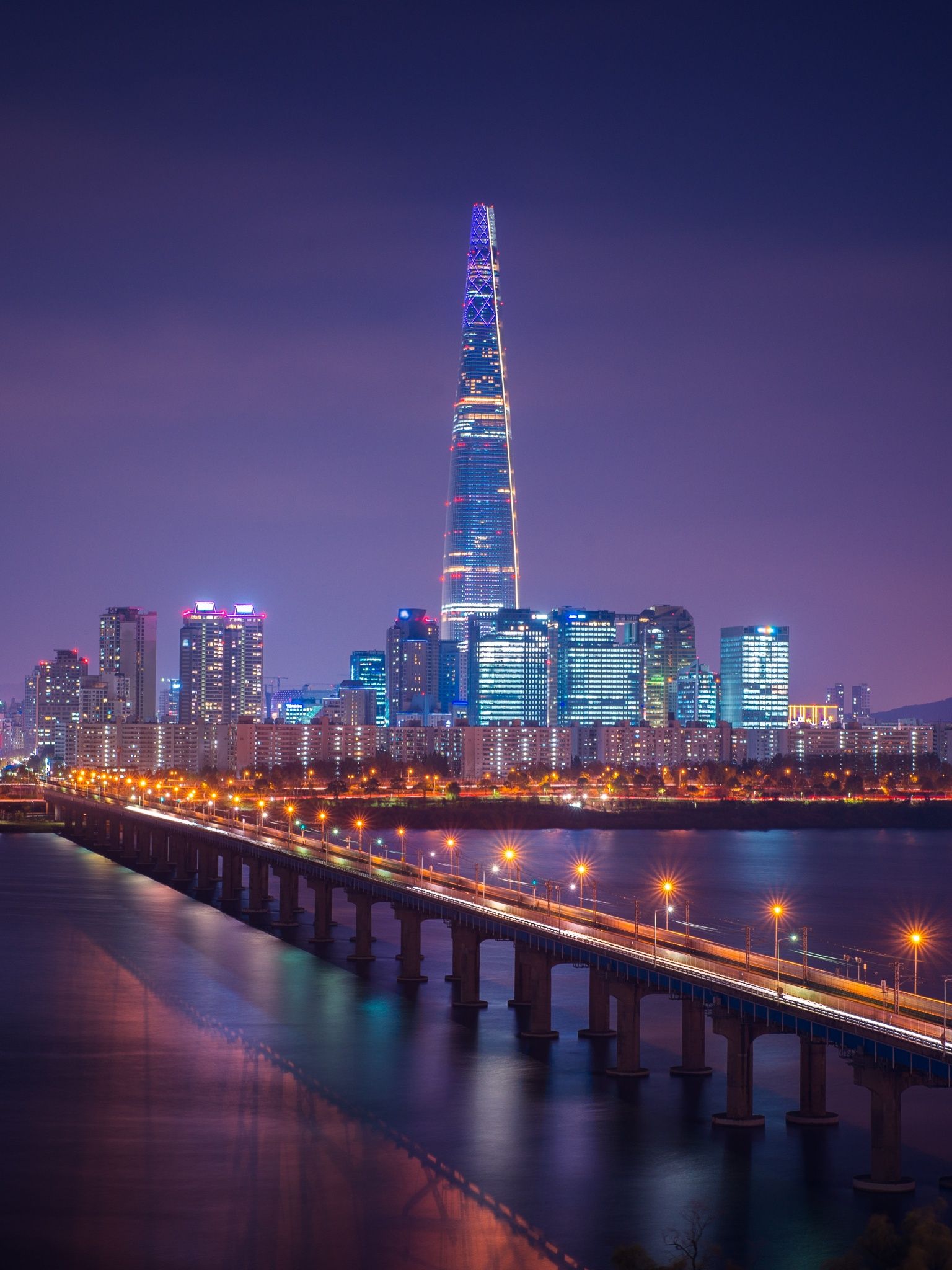 Lotte Tower Wallpaper 4K, Seoul, Cityscape, World