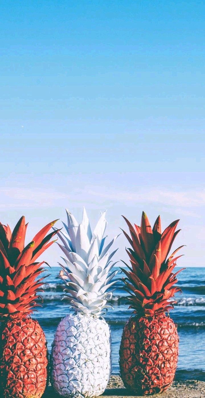 Pineapples on the beach wallpaper - Pineapple