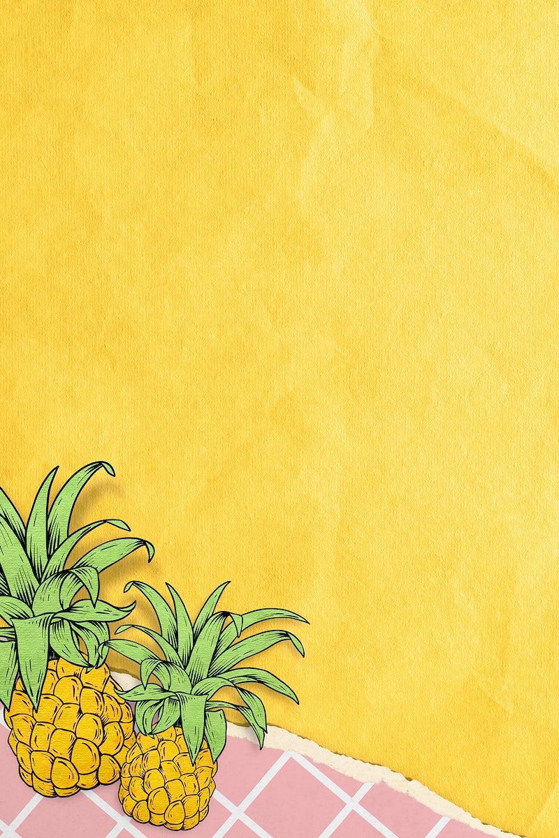 Hand drawn pineapple background design