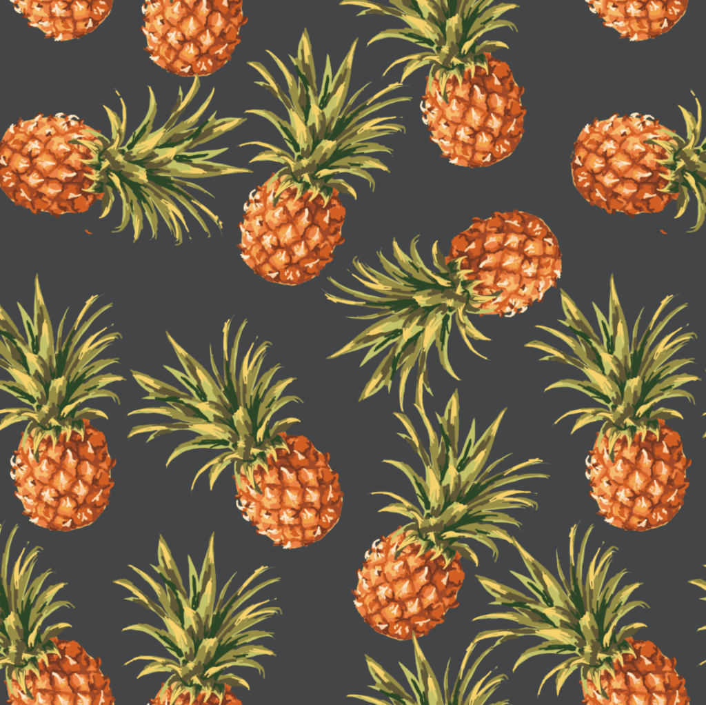 Pineapple pattern on a dark background - Pineapple