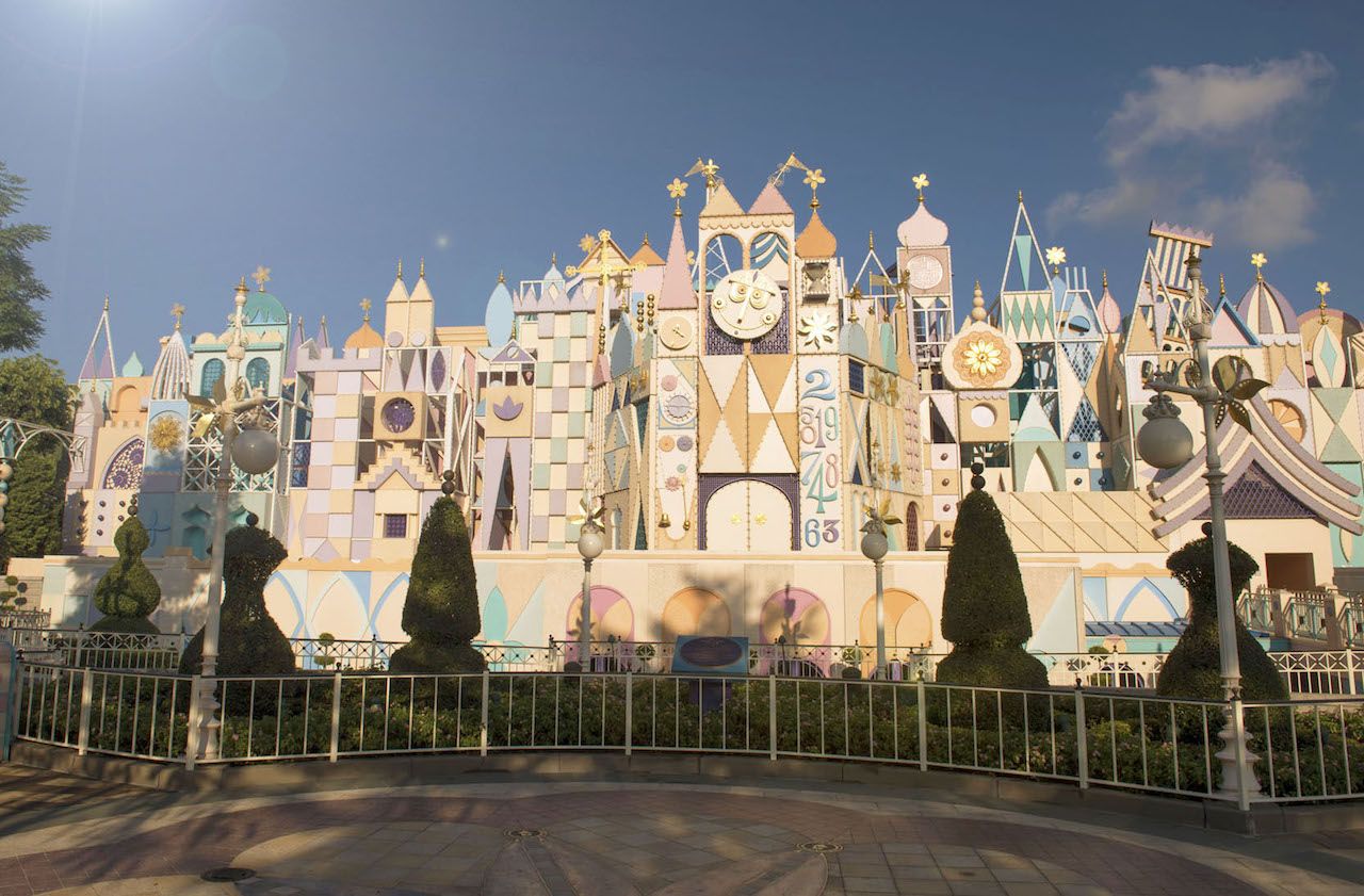 A castle with many different colors and shapes - Disneyland