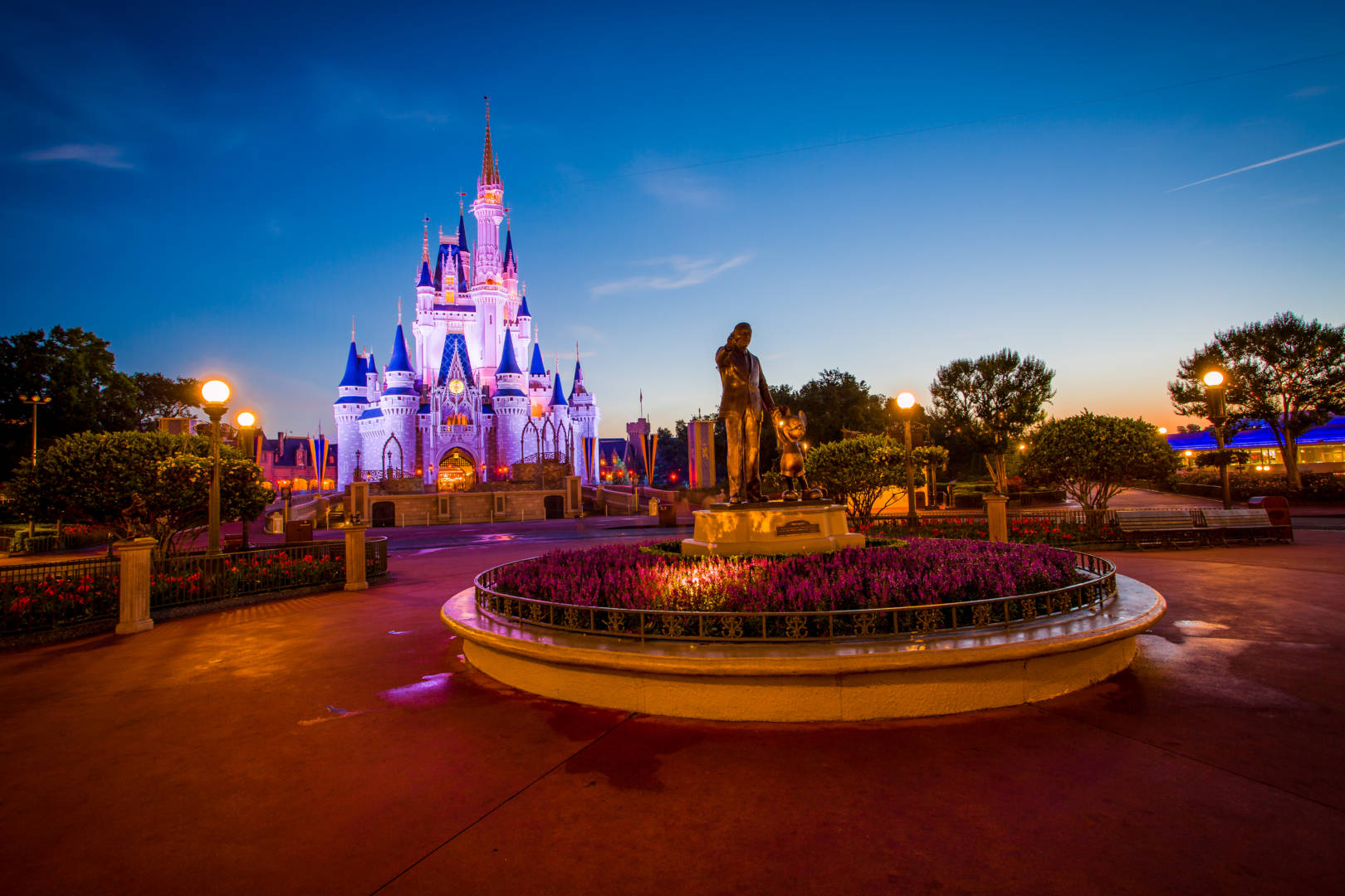 A beautiful view of the castle at Magic Kingdom. - Disneyland