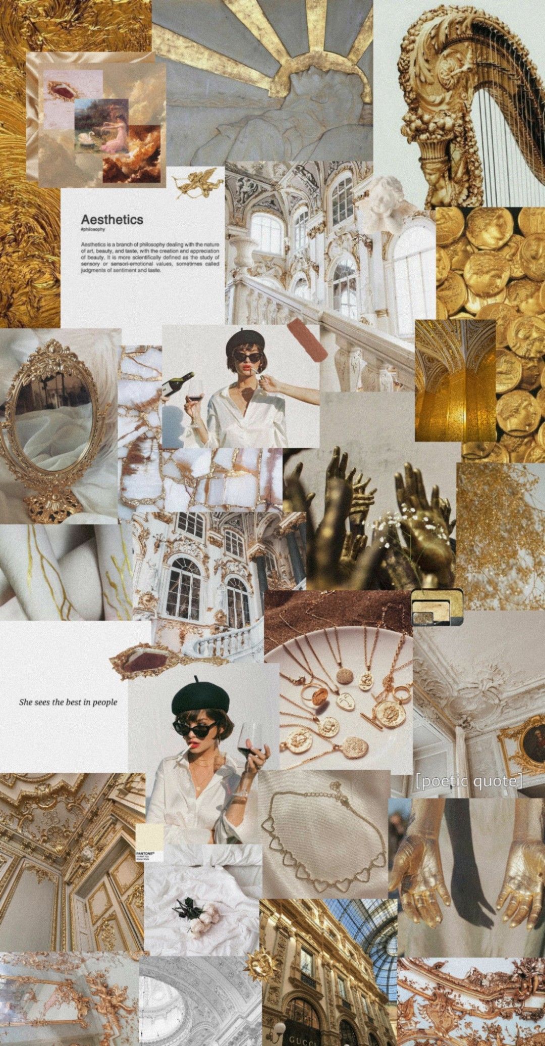 Gold Collage Wallpaper