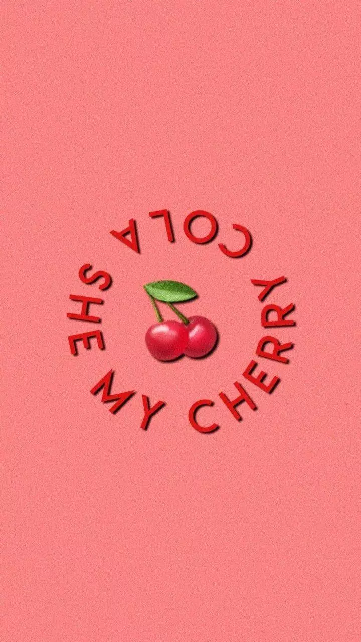 A pink background with the words, i love cherry - Cherry
