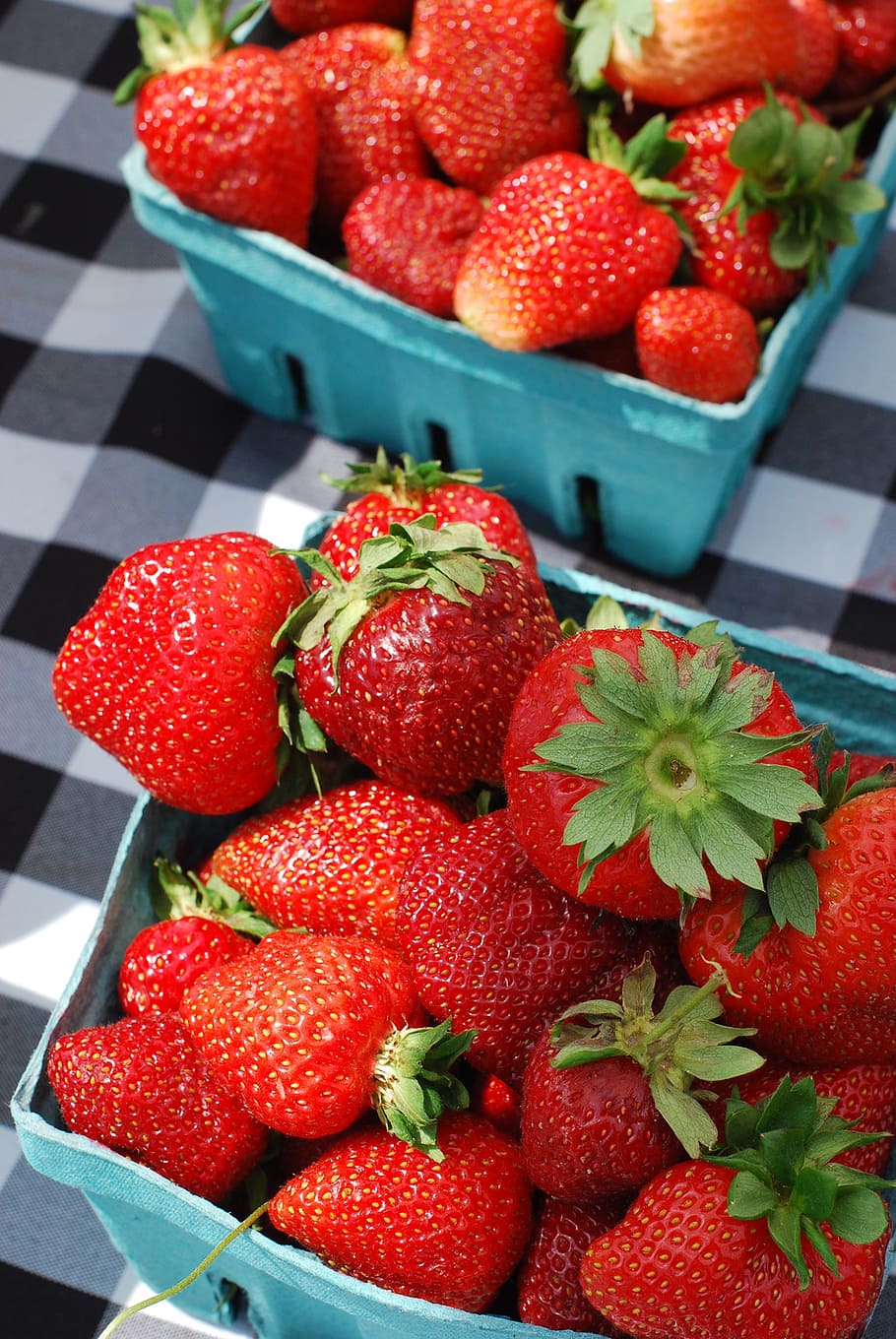 HD wallpaper: strawberries, strawberry basket, fruit, agriculture, summer