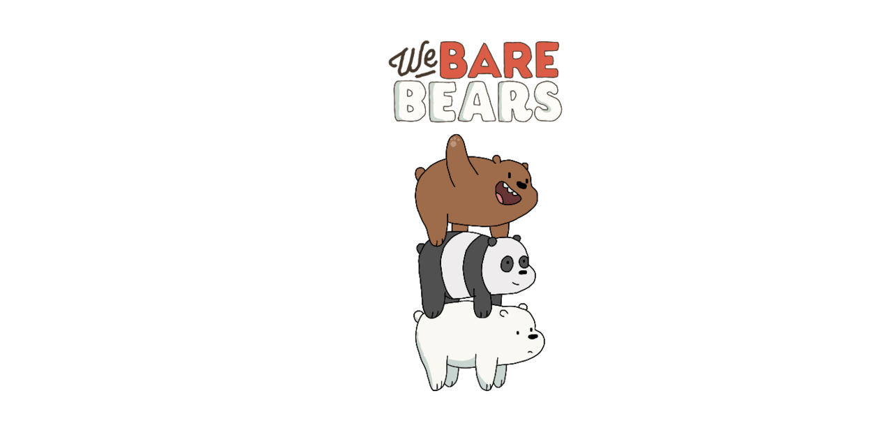 A poster with three bears on it - We Bare Bears