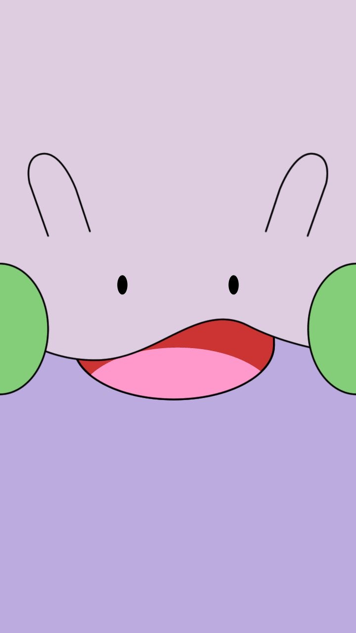 A cartoon character with pink eyes and green ears - Pokemon