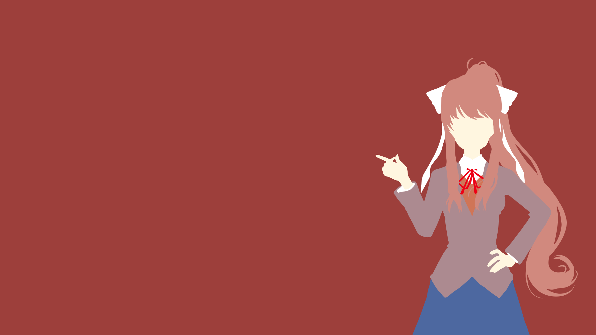 Aesthetic minimalistic wallpaper of a cat girl from the anime series, Tohru. - Shrek