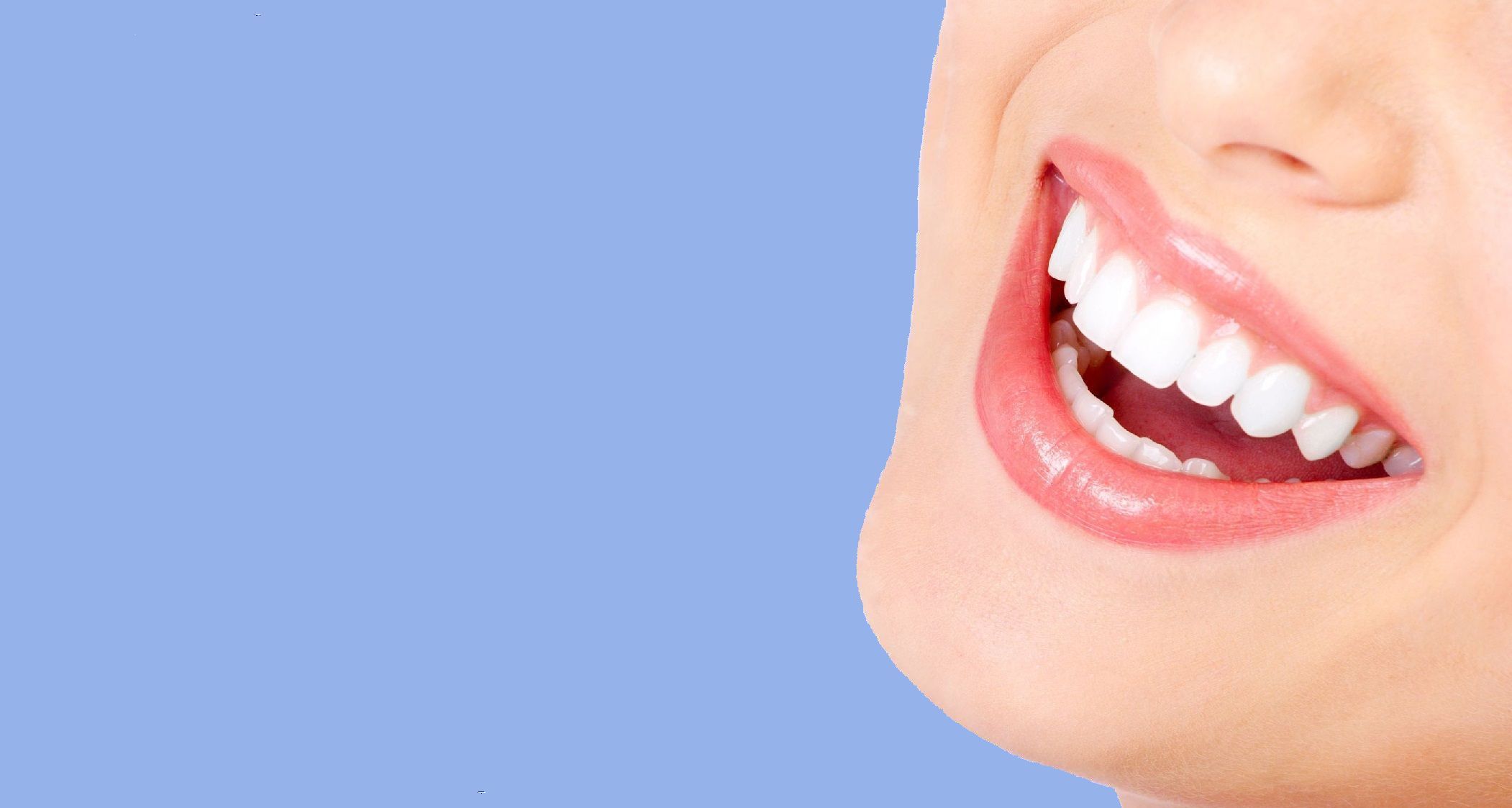 A woman smiling with her mouth open - Dentist