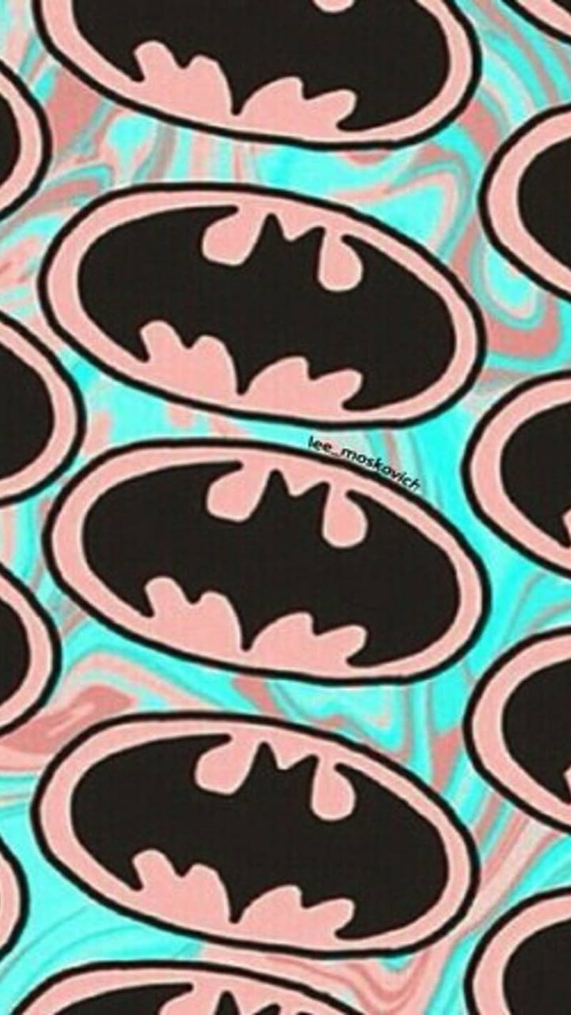 Batman, batgirl, cool, cute, designs, girly, pastel, pattern, patterns, pink, HD phone wallpaper