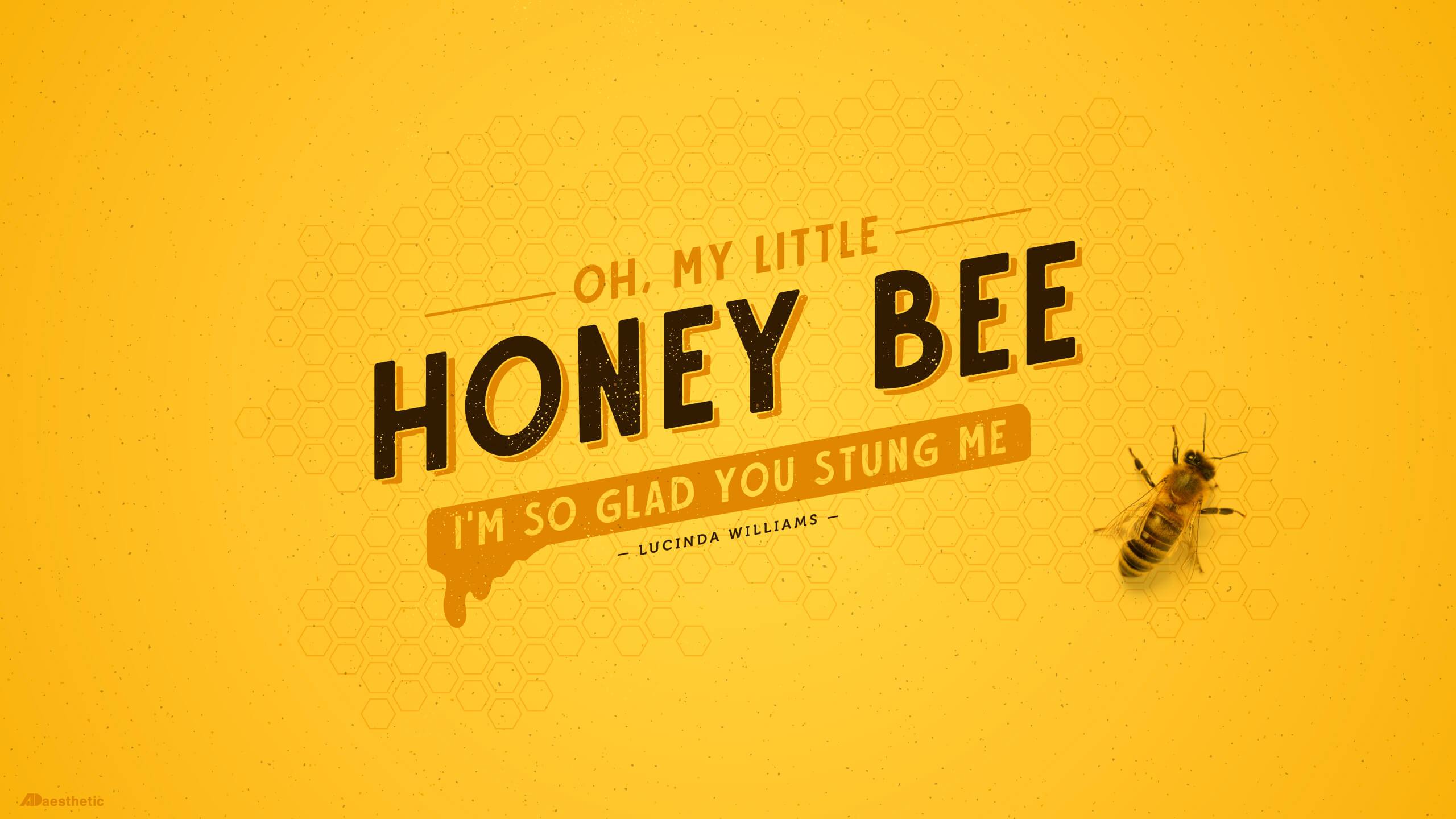 A poster with the words on my little bee - Bee, honey