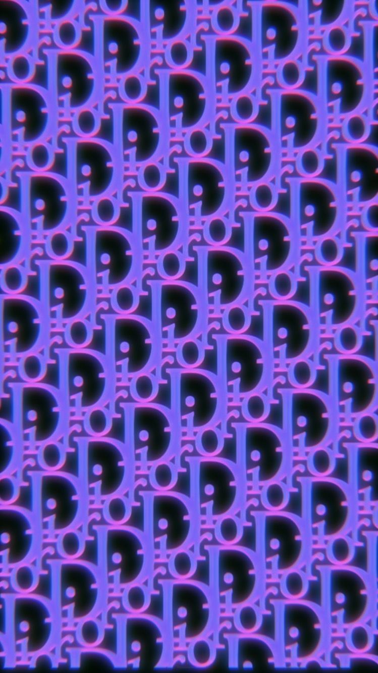 A purple and blue patterned background with black lines - Dior