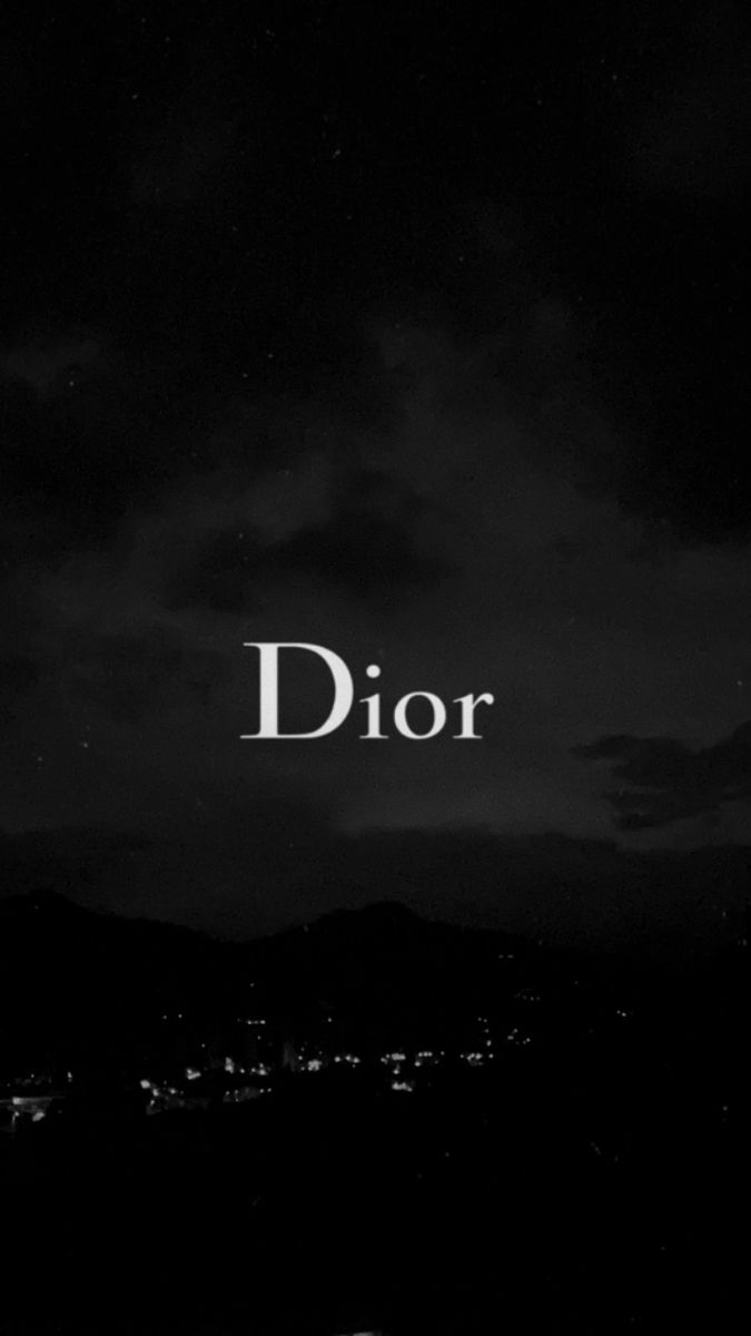 A black and white photo of the word dior - Dior