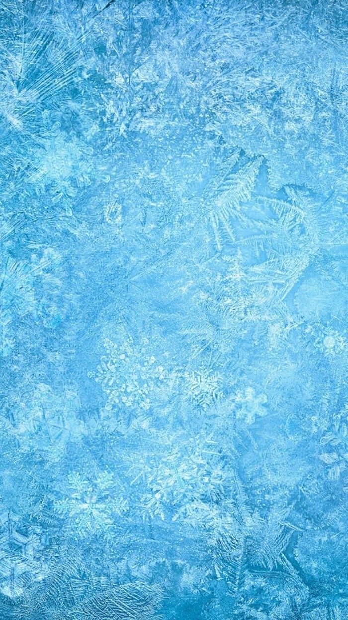 A blue background with snowflakes and flowers - Ice