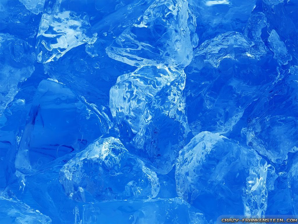 Blue ice with white spots - Ice