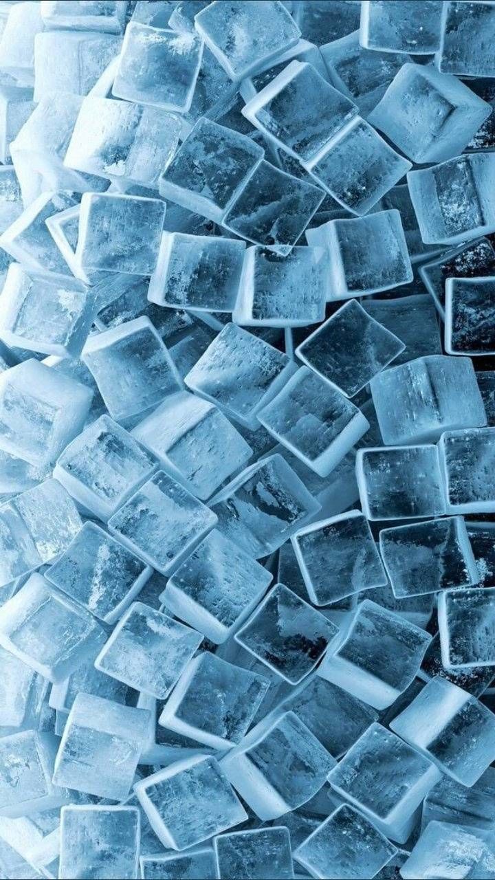 IPhone wallpaper of a pile of ice cubes - Ice