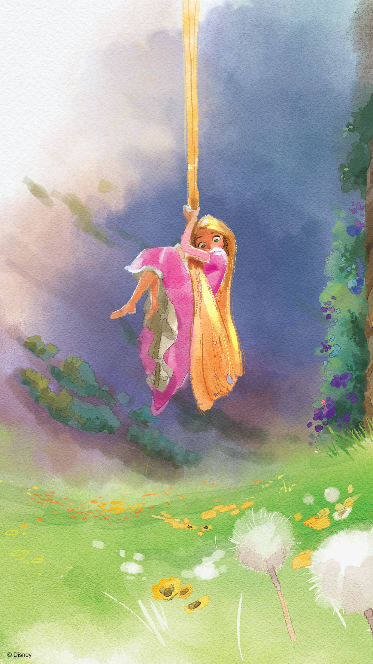 Download Rapunzel Painting Aesthetic Cartoon Disney Wallpaper