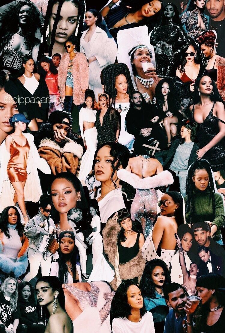 A collage of pictures of the singer Rihanna - Rihanna
