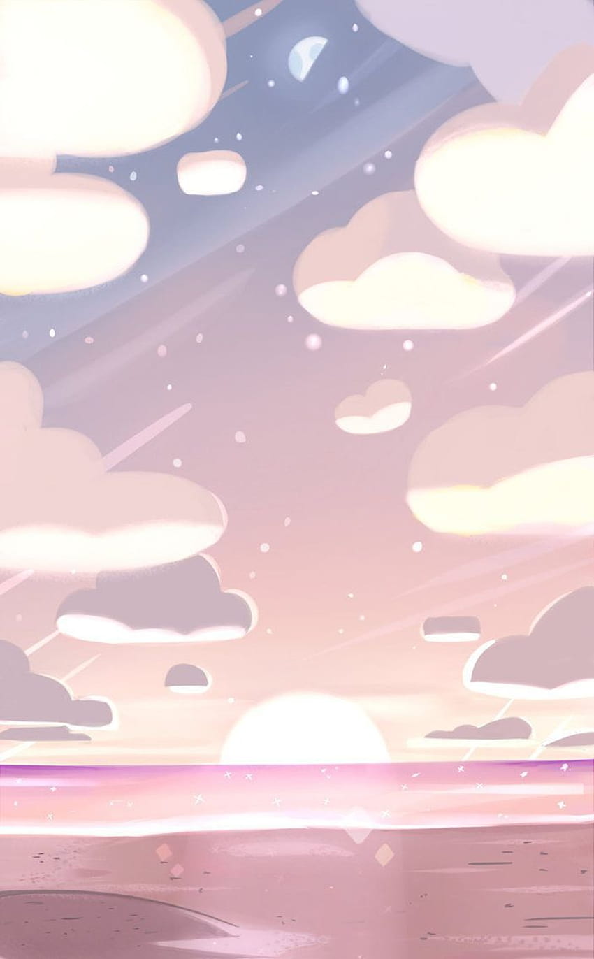 A cartoon style picture of the sky and ocean - Steven Universe