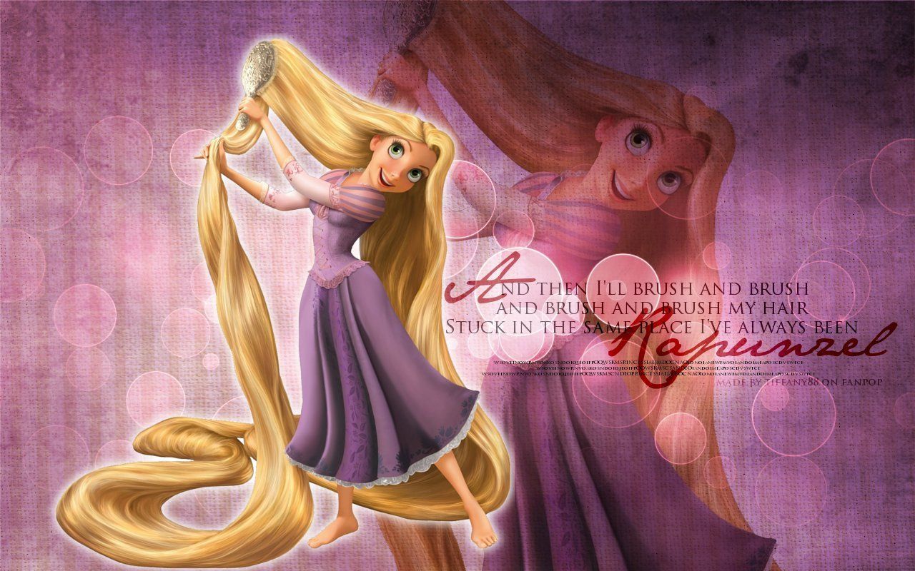 A poster of rapunzel with long hair - Rapunzel