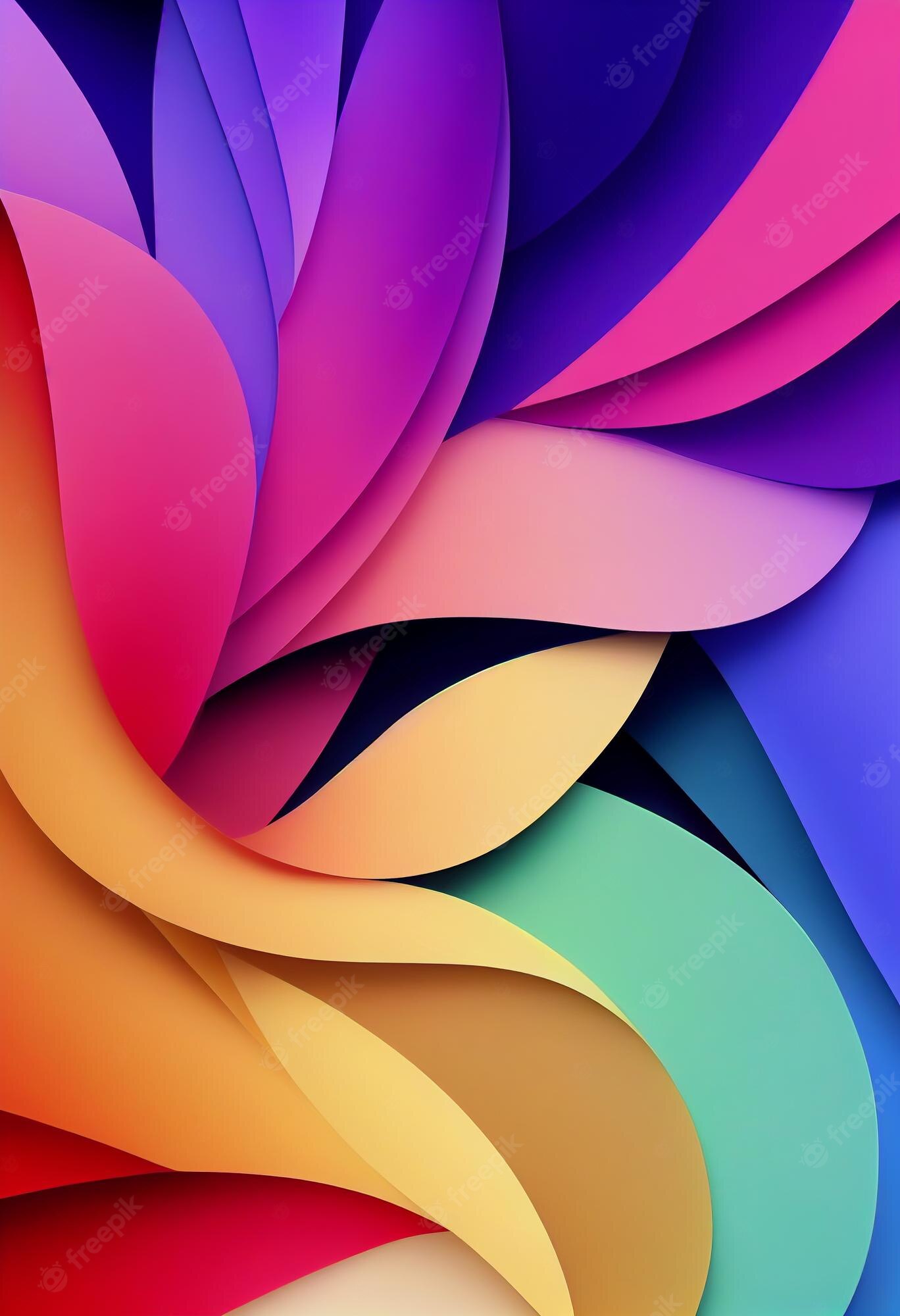 Premium Photo. Beautiful colorful abstract wallpaper 3D rendering