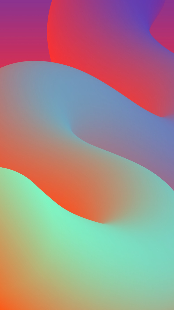 A colorful abstract image of waves - 3D