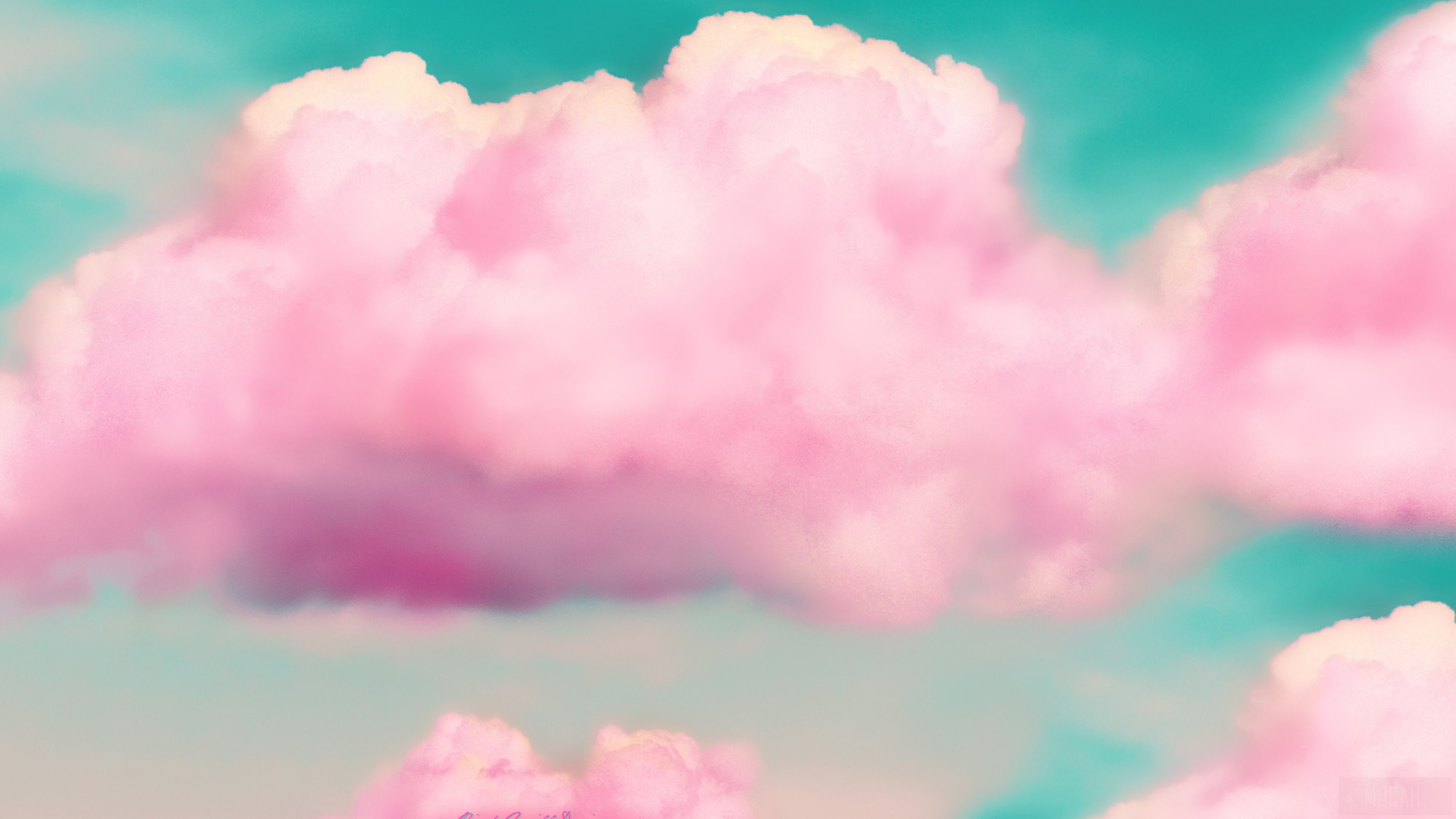 Pink Clouds 3D 4k Gallery HD Wallpaper