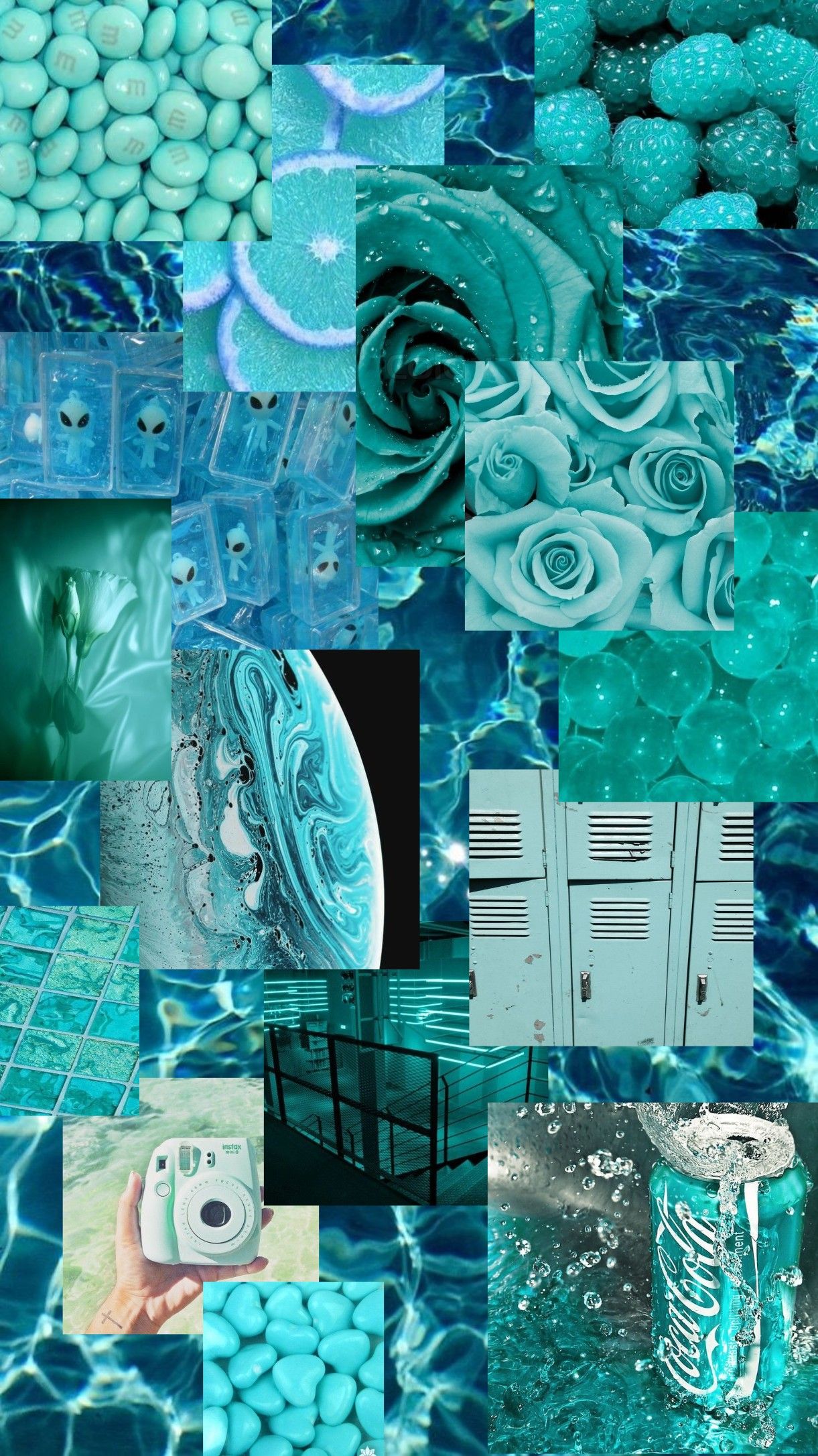 Aquamarine aesthetic. Cute patterns wallpaper, Wallpaper iphone neon, Pretty wallpaper
