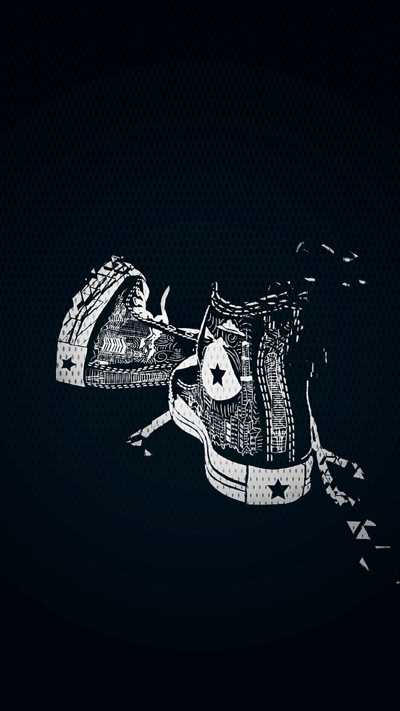 Converse All Star, abstract, allstar, amoled, black, endgame, marshmallow, nike, HD phone wallpaper