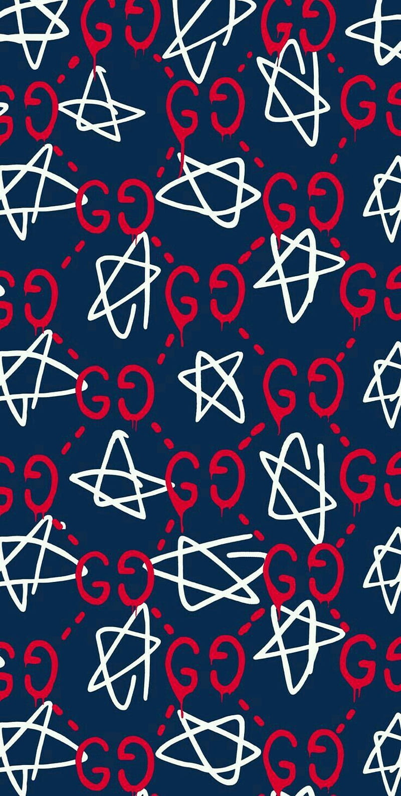 A pattern with stars and the letter g - Gucci