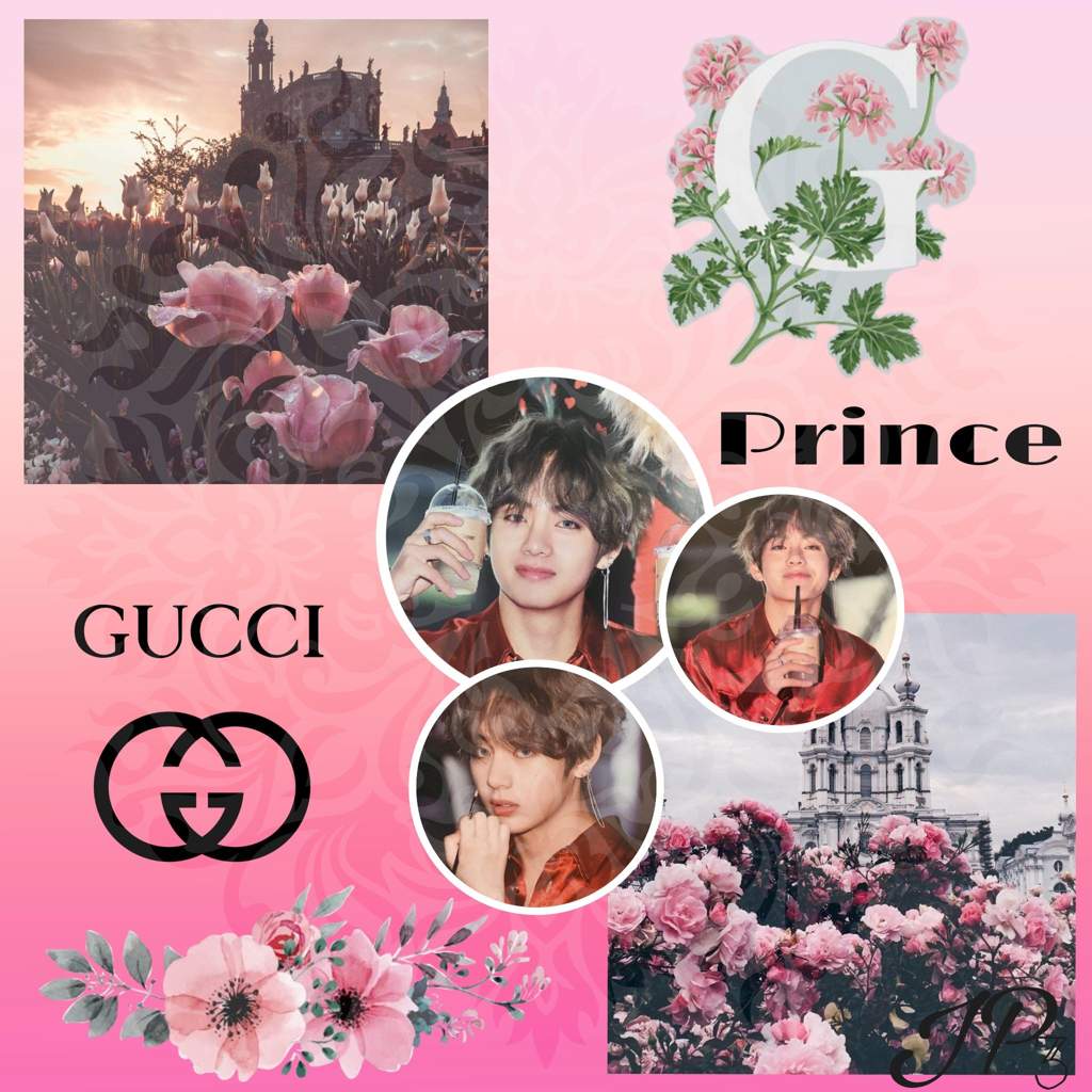 A collage of pictures with the words prince and gucci - Gucci