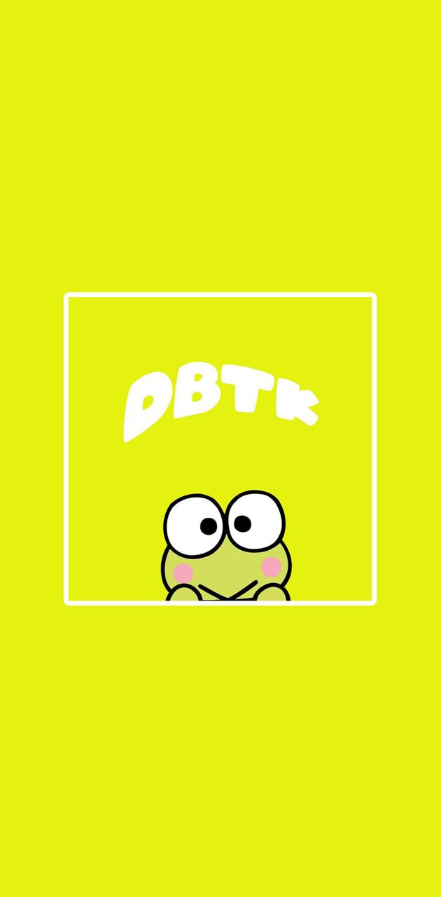 A frog with the words dbtk on it - Keroppi