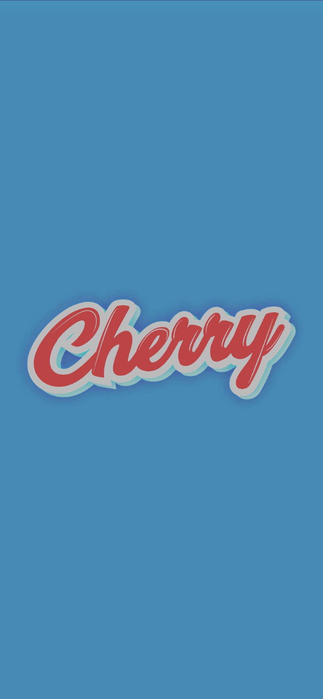 Download Cherry Simple Blue Aesthetic Wallpaper