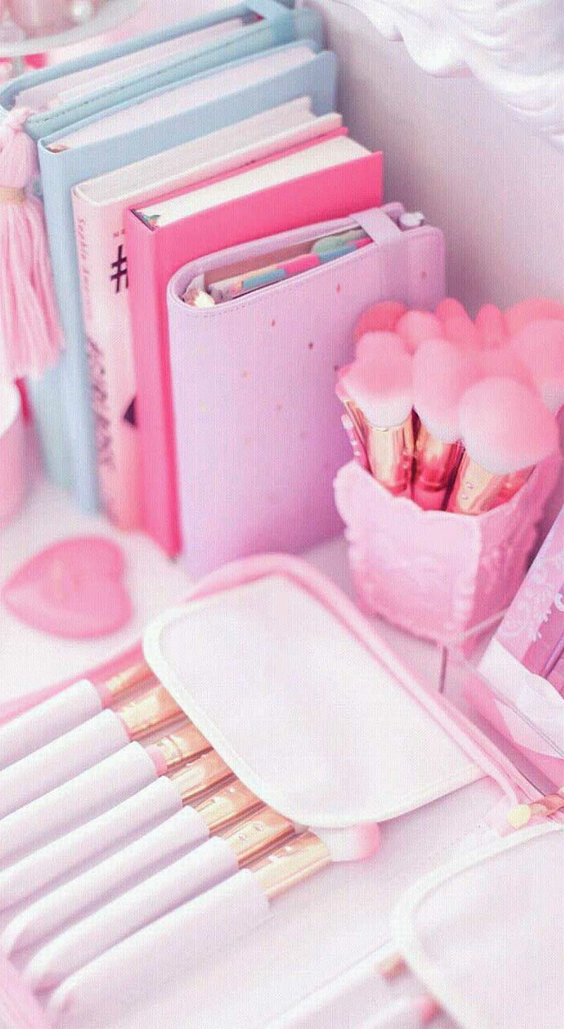 Makeup, pink, cute, HD phone wallpaper