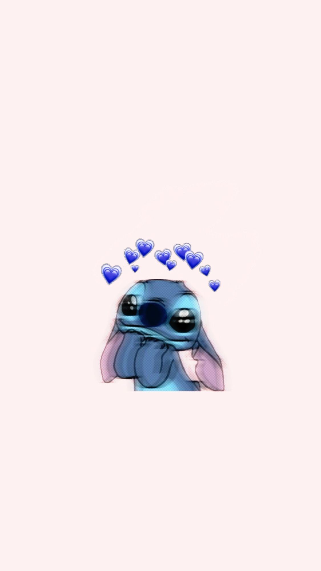 A stitch with hearts on his head - Cute, Stitch