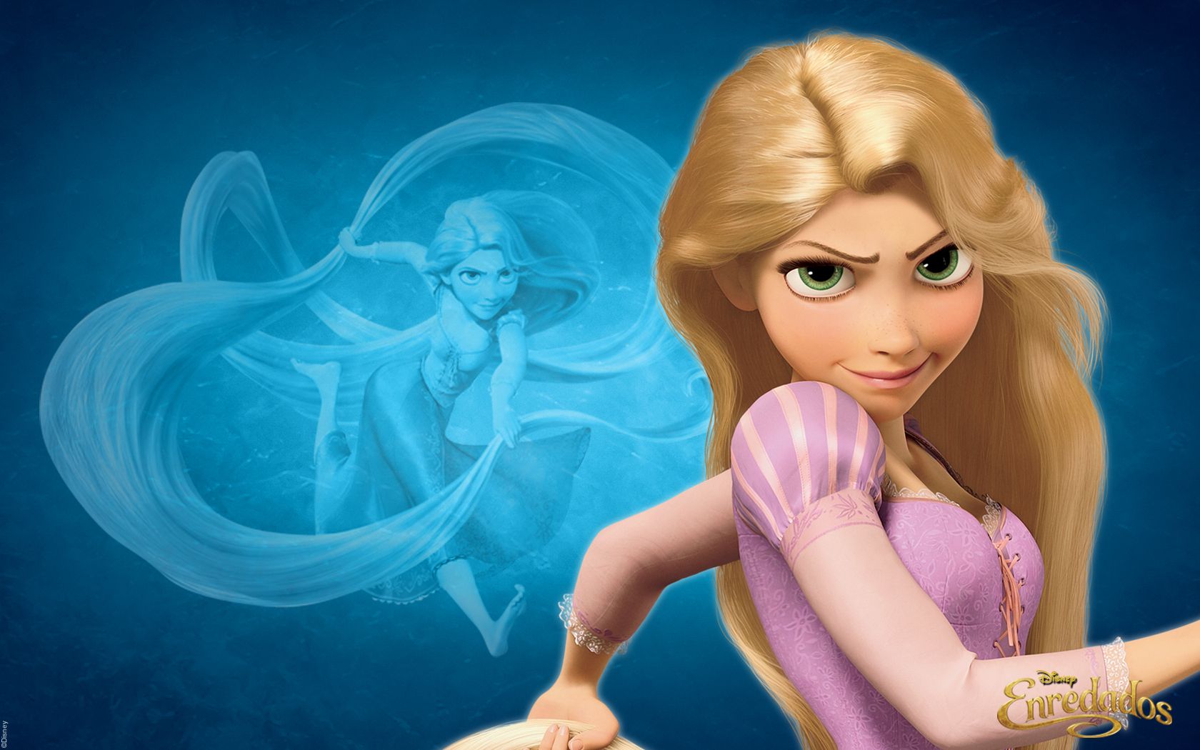 A beautiful princess from the disney movie tangled - Rapunzel
