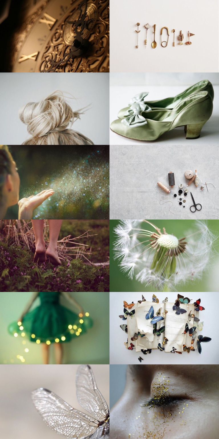 A collage of pictures with different things in them - Tinkerbell