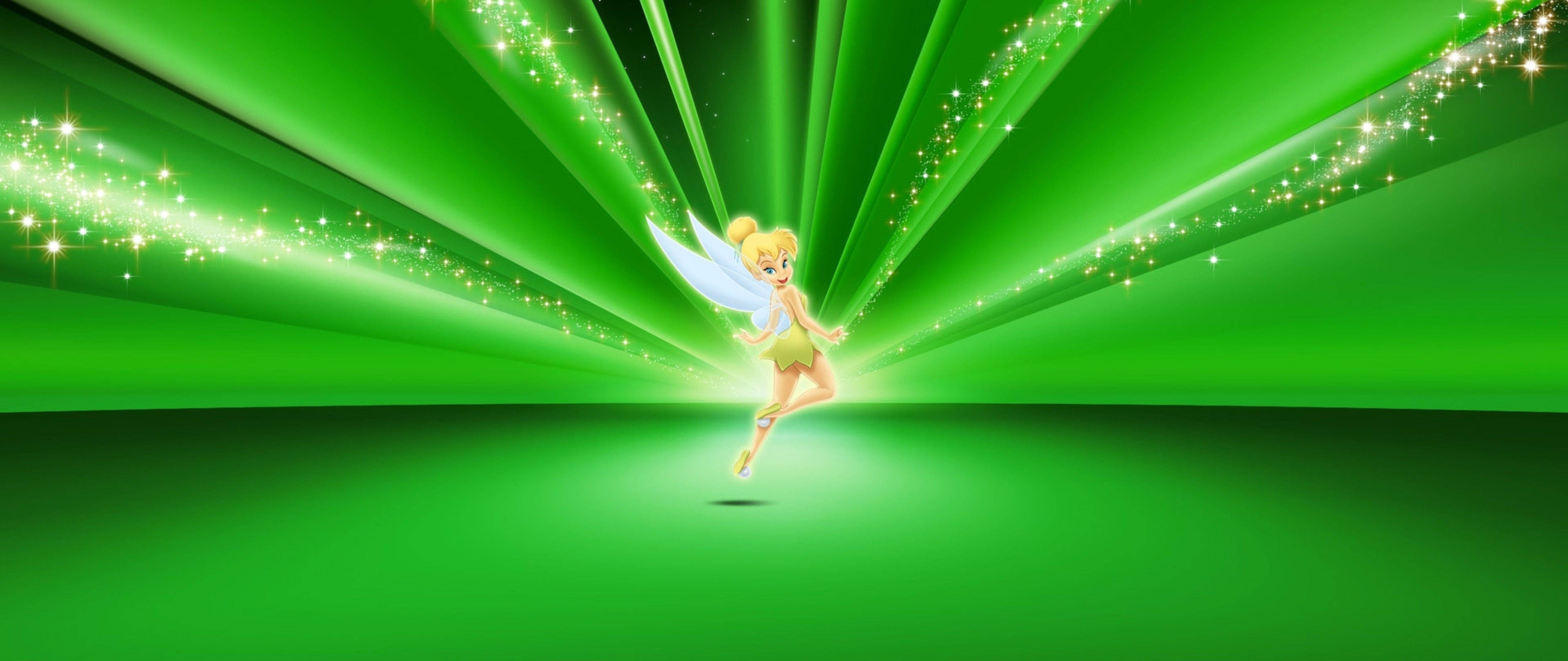 Download Tinkerbell Green Disney 4k Ultra Wide Wallpaper