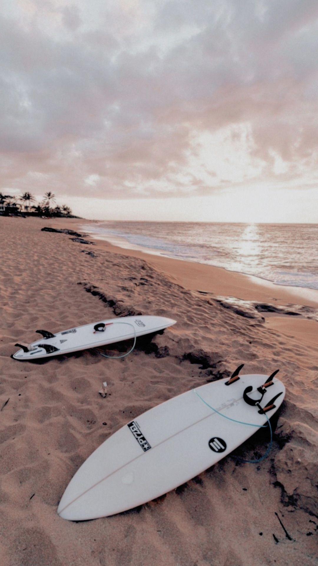 Two surfboards left on the beach - Beach