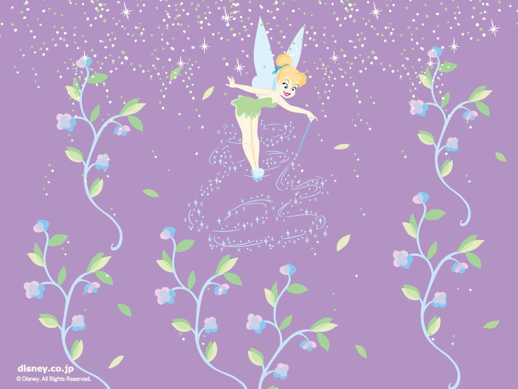 Tinker Bell wallpaper with a cute fairy flying in the sky - Tinkerbell