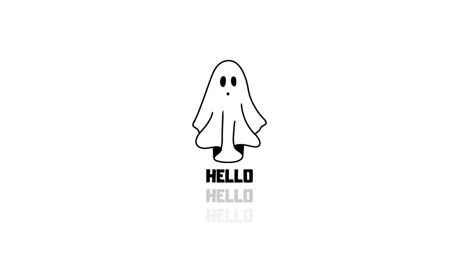 A ghost with the word hello on it - Ghost