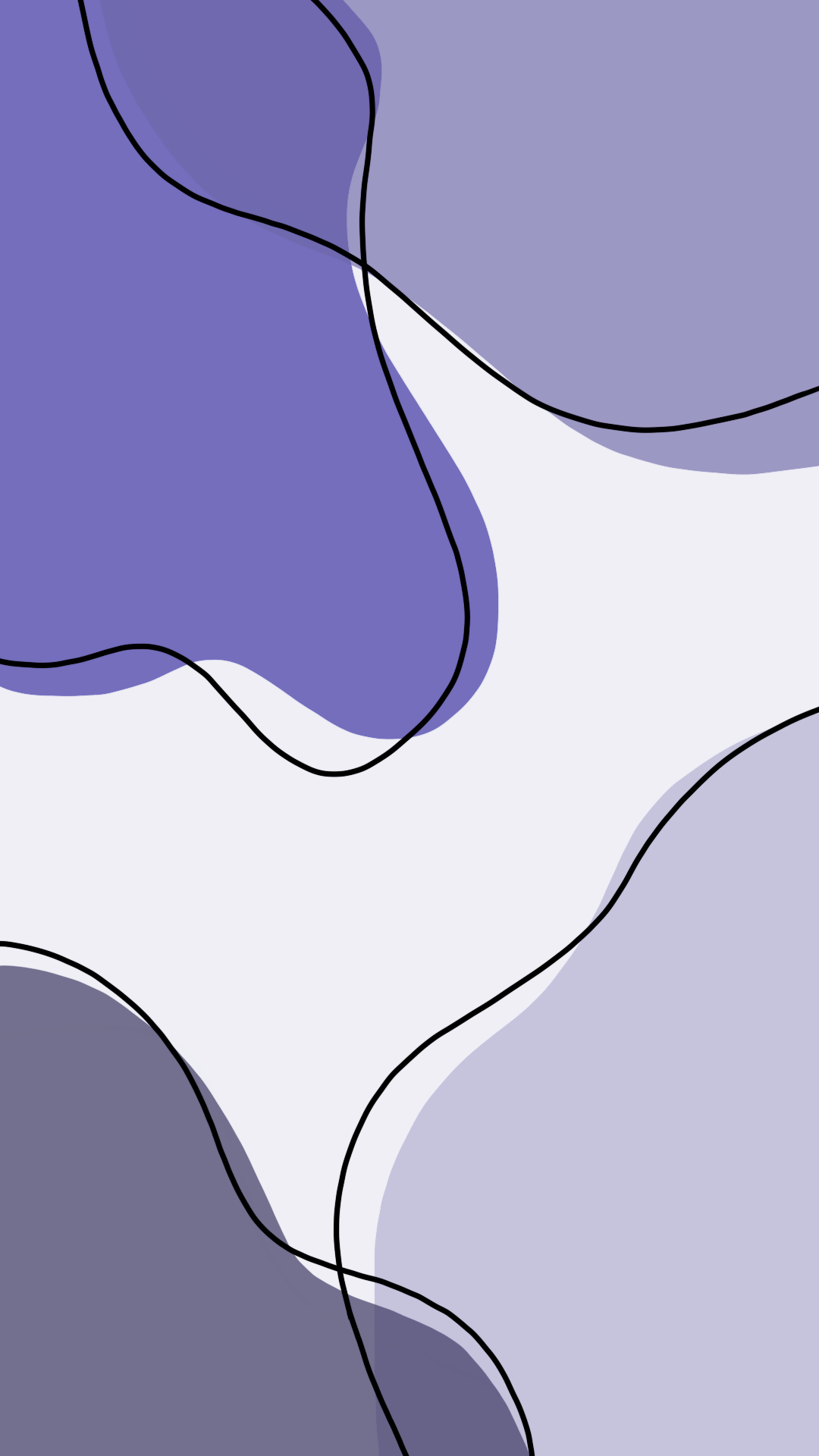 A purple and white abstract background with flowing shapes. - Cow