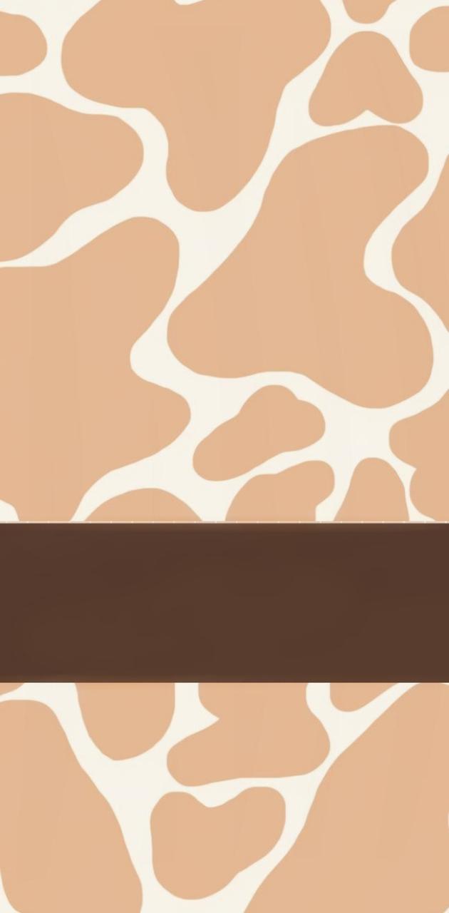 A brown and white striped background with the word giraffe - Cow
