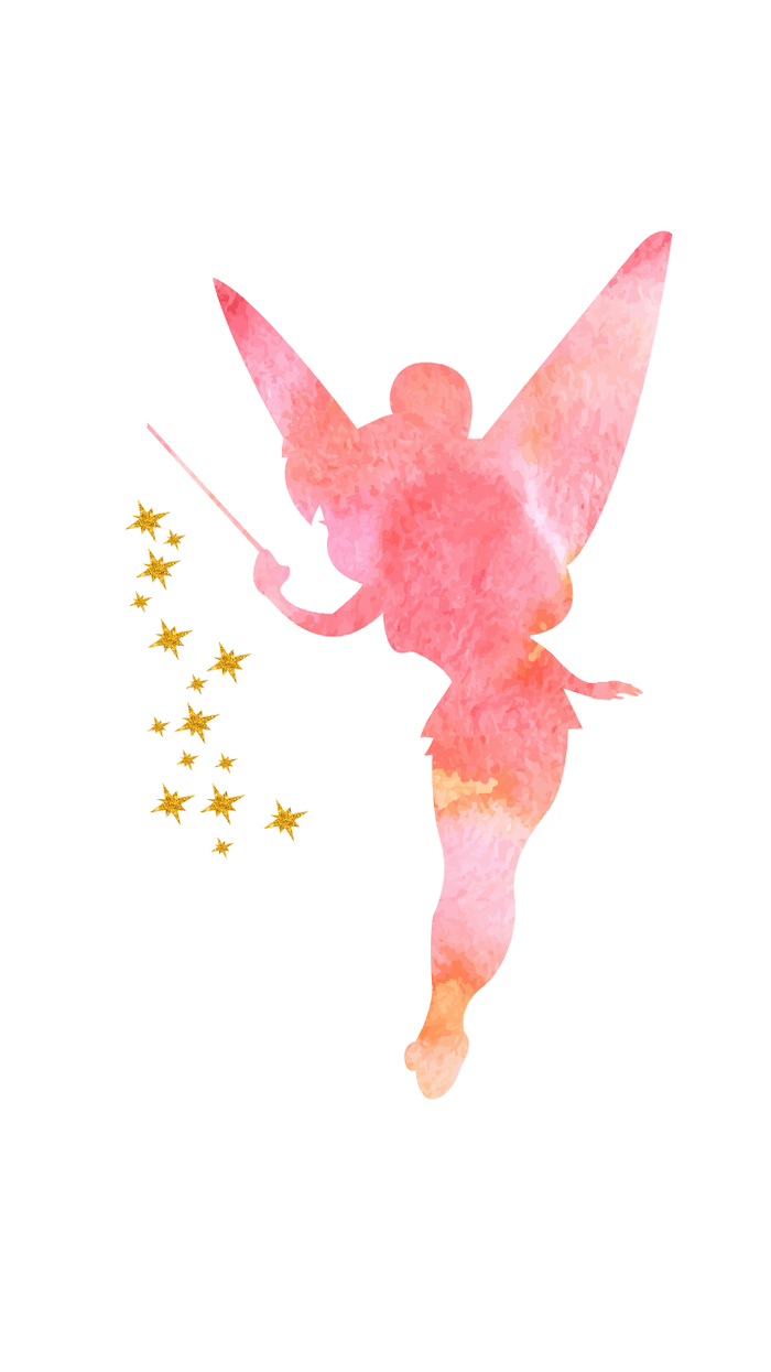 Background For Girls Tinkerbell Pink Drawing Outline White Background. Cute Background, Tinkerbell Wallpaper, Cute Background For Phones