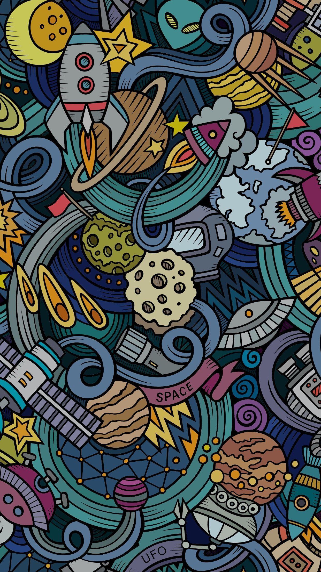 Space Doodle Wallpaper