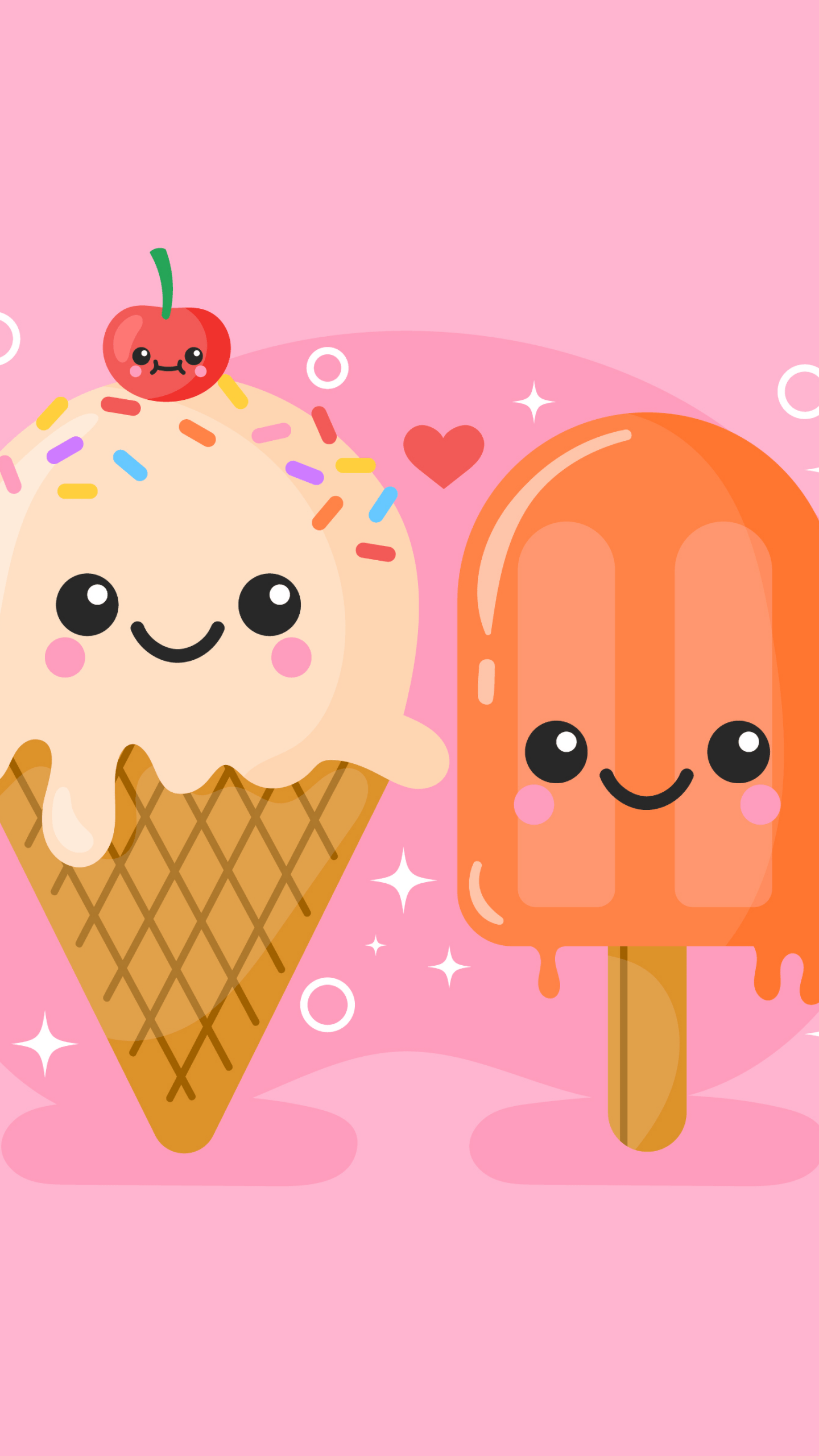 Kawaii ice cream Wallpaper 4K, Cute ice cream, Cute