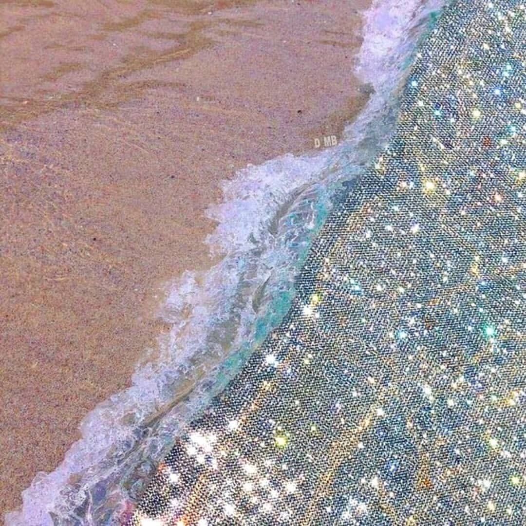 A close up of the ocean with glitter - Bling, ocean, profile picture