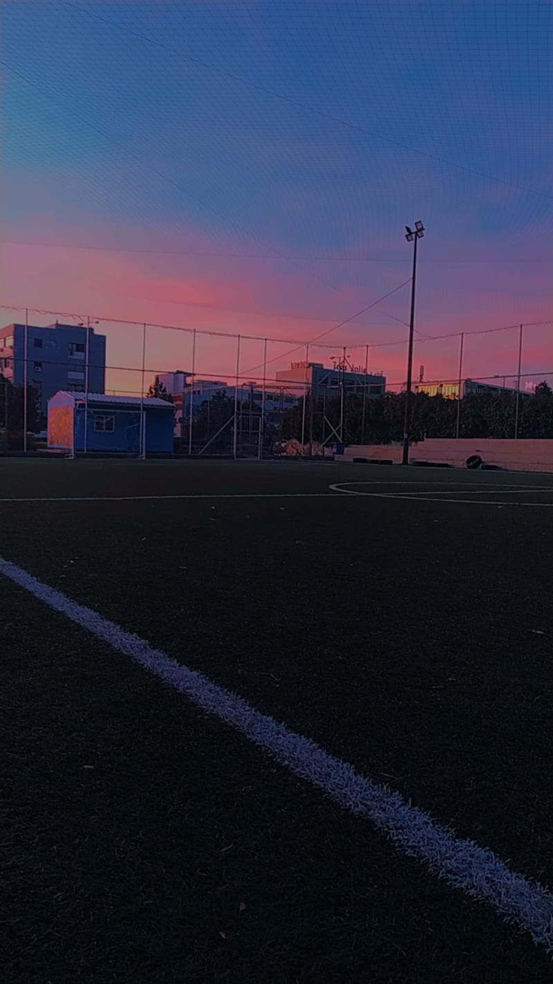Soccer, cloud, clouds, football, juliameth, pink, sky, sun, sunset, HD phone wallpaper